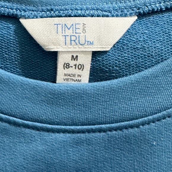 NEW Time & Tru Flutter Sleeve Feminine Blue Women’s Top Women’s SZ M - Picture 7 of 7